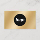 Carte De Visite Logo simple et texte effet or (Dos)