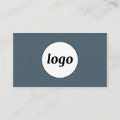 Carte De Visite Logo simple et texte gris charbon (Dos)