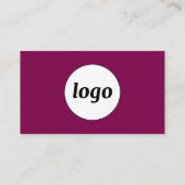 Carte De Visite Logo simple et texte Magenta Cherry Pink (Dos)