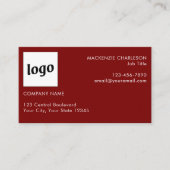 Carte De Visite Logo simple et texte noir Bourgogne rouge (Devant)