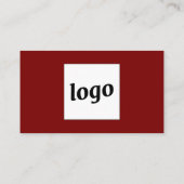 Carte De Visite Logo simple et texte QR Code noir Bourgogne rouge (Dos)