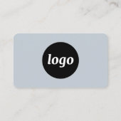 Carte De Visite Logo simple et texte QR Code Poudre bleu (Dos)