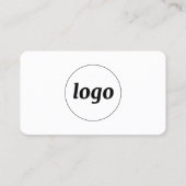 Carte De Visite Logo simple et texte QR Code Professionnel (Dos)