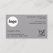 Carte De Visite Logo simple et texte QR Code Professionnel (Devant)