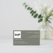 Carte De Visite Logo simple et texte vert (Debout devant)
