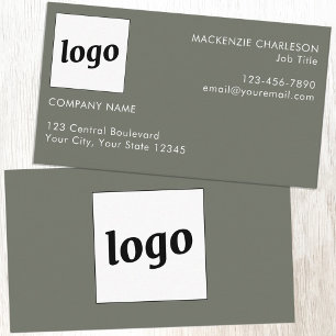 Carte De Visite Logo simple et texte vert