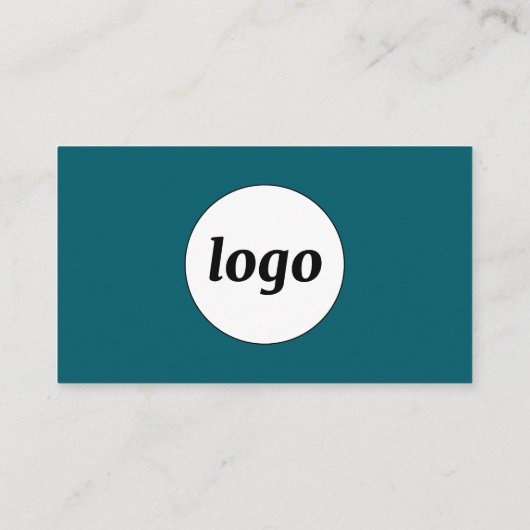 Carte De Visite Logo simple et texte vert Turquoise (Dos)