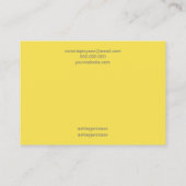 Carte De Visite Logo simple jaune écran barrette (Dos)