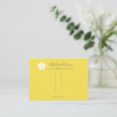 Carte De Visite Logo simple jaune écran barrette (Debout devant)
