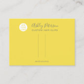 Carte De Visite Logo simple jaune écran barrette (Devant)