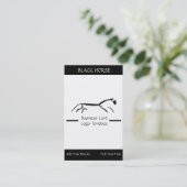Carte De Visite Logo simple Logo - Modèle du logo Black Horse (Debout devant)