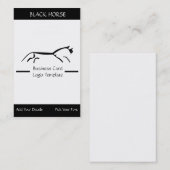 Carte De Visite Logo simple Logo - Modèle du logo Black Horse (Devant / Derrière)