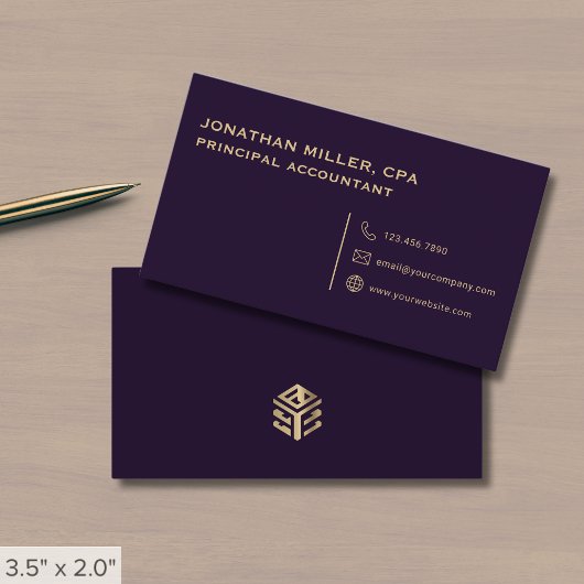 Carte De Visite Logo Simple Luxe