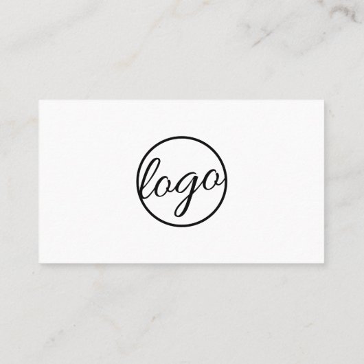 Carte De Visite Logo simple moderne noir et blanc Code QR (Dos)