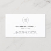 Carte De Visite Logo simple moderne personnalisable ici Modèle (Dos)