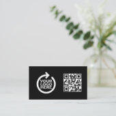 Carte De Visite Logo simple moderne professionnel avec code QR (Debout devant)
