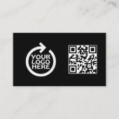 Carte De Visite Logo simple moderne professionnel avec code QR (Devant)