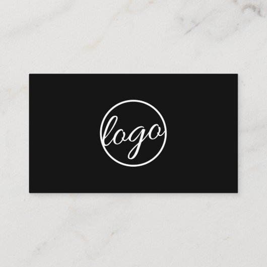 Carte De Visite Logo simple moderne QR Code noir (Dos)