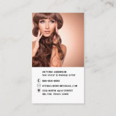 Carte De Visite Logo simple Noir Blanc moderne Photo Code QR (Dos)