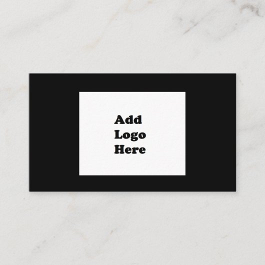 Carte De Visite Logo simple Noir Business (Devant)
