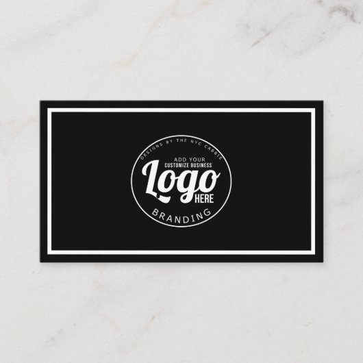 Carte De Visite Logo Simple Noir Et Blanc (Devant)