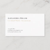 Carte De Visite Logo simple noir et blanc or (Devant)