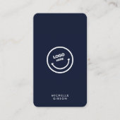 Carte De Visite Logo simple professionnel Dark Navy bleu moderne (Devant)