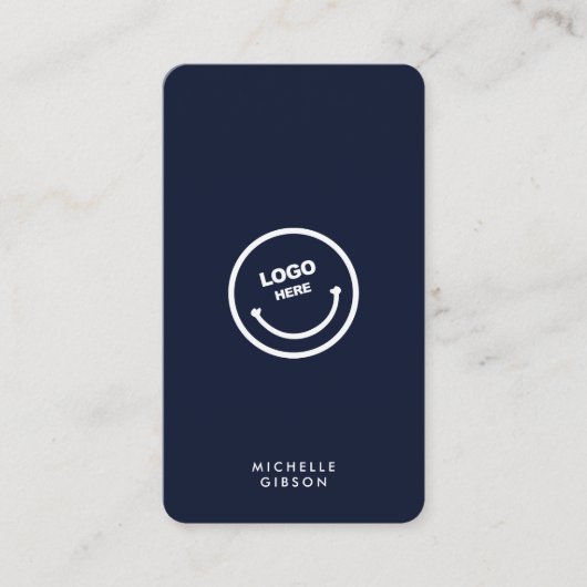 Carte De Visite Logo simple professionnel Dark Navy bleu moderne (Devant)