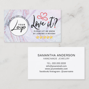 Carte De Visite Logo Simple Review Request