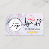 Carte De Visite Logo Simple Review Request (Devant)