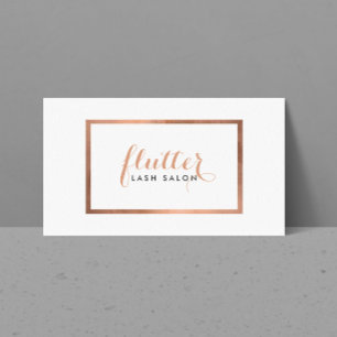 Carte De Visite Logo simple Rose Gold Lash Salon