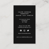 Carte De Visite Logo simple simple d'entreprise Médias sociaux (Dos)