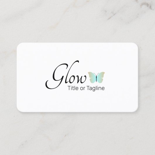 Carte De Visite Logo simple Spa de beauté Esthétique papillon (Devant)