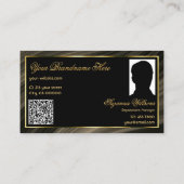 Carte De Visite Logo Smart Royal Brown Gold Crown Photo Code QR (Dos)