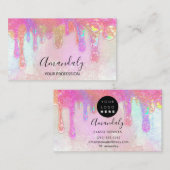 Carte De Visite Logo Soap Holograph Drift Cosmetics Rose (Devant / Derrière)