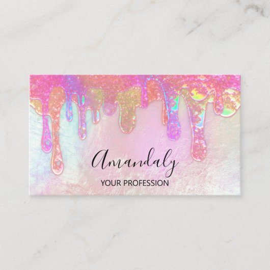 Carte De Visite Logo Soap Holograph Drift Cosmetics Rose (Devant)