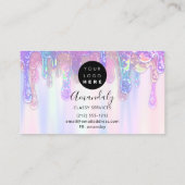 Carte De Visite Logo Soap Holographe Driving Cosmetics Nails rose  (Dos)