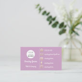 Carte De Visite Logo Social Media Gold QR Code Gold Lavender (Debout devant)