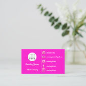 Carte De Visite Logo Social Media Gold QR Code Gold Rose (Debout devant)