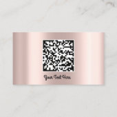 Carte De Visite Logo Social Media Gold QR Code Rose Adresse (Dos)
