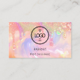 Carte De Visite Logo Social Media Logo QR Code Holographe Drives