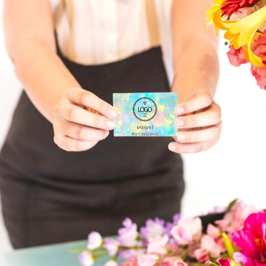 Carte De Visite Logo Social Media Logo QR Code Holographique