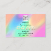 Carte De Visite Logo Social Media QR Code or Holographie (Dos)