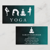 Carte De Visite Logo Soft Élégant Yoga Soaling Health (Devant / Derrière)