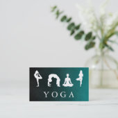 Carte De Visite Logo Soft Élégant Yoga Soaling Health (Debout devant)