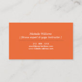 Carte De Visite LOGO SOLEIL ORANGE MODERNE sur GRIS FONCÉ (Dos)