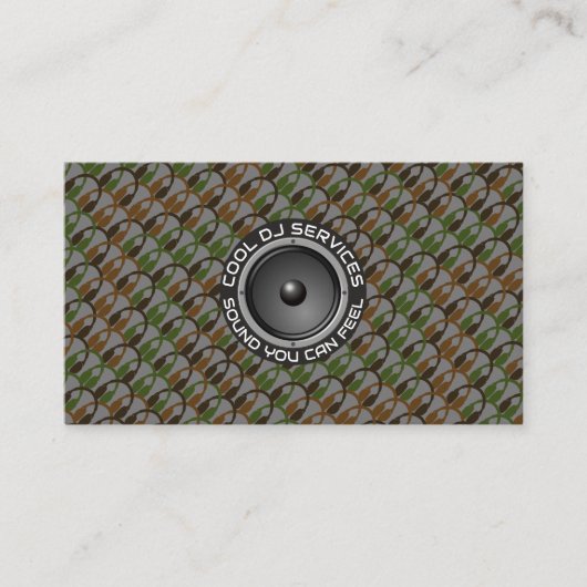 Carte De Visite Logo sonore DJ Power • Conception de sonorisation  (Devant)