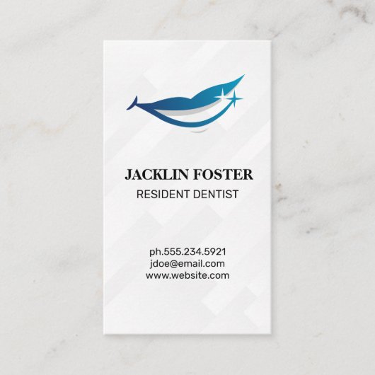 Carte De Visite Logo souriant | Dentaire (Devant)