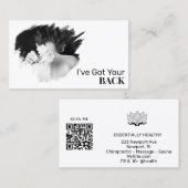 Carte De Visite *~* Logo Spa QR Chiropractor Chiropractor Photo (Devant / Derrière)