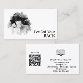 Carte De Visite *~* Logo Spa QR Chiropractor Massage Photo (Devant / Derrière)